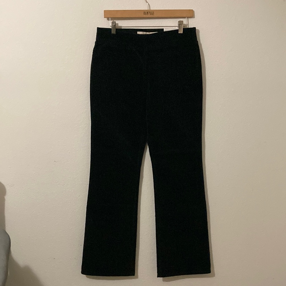 NWT Soft Surroundings Bootcut green M (10-12) elastic waistband pants 2 pockets